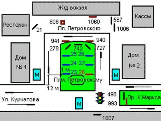 Схема рекламної площини за адресою Вокзальна пл. Схема рекламної площини за адресою Вокзальна пл.