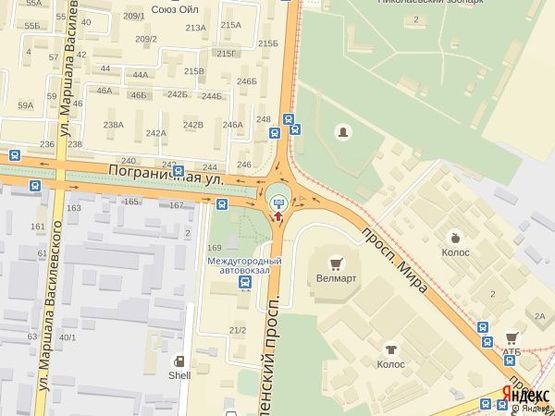 Схема рекламної площини за адресою просп. Богоявленский - кольцо Автовокзал