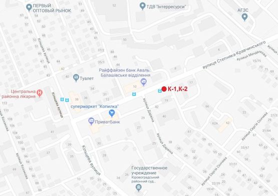 Схема рекламной плоскости по адресу ул. Степняка-Кравчинского