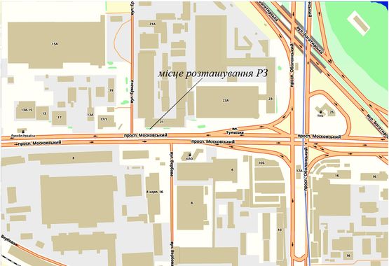 Схема рекламной плоскости по адресу просп.Московский, 21 Схема рекламной плоскости по адресу просп.Московский, 21