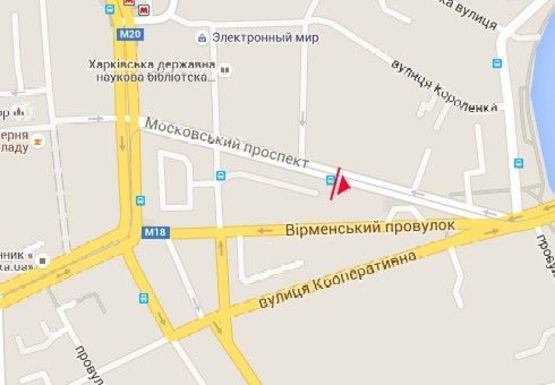 Схема рекламной плоскости по адресу Московский пр., 10