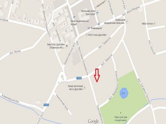 Схема рекламної площини за адресою вул. Трускавецька (центр)