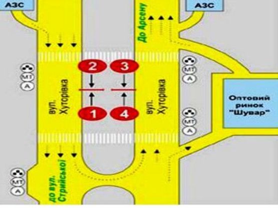 Схема рекламной плоскости по адресу ринок Шувар №3(до вул. Стрийської, ліва)
