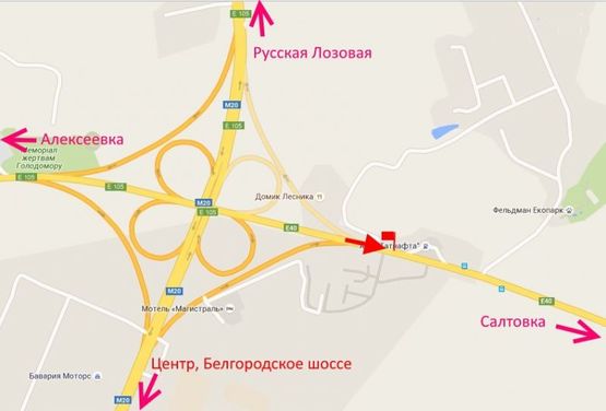 Схема рекламної площини за адресою Лозовеньковский пр-т-Фельдман-экопарк-флажок№1 в ст Салтовки