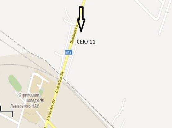 Схема рекламної площини за адресою виїзд з міста Чоп-Київ