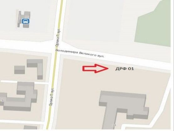 Схема рекламной плоскости по адресу вул.Володимира Великого ( океан)