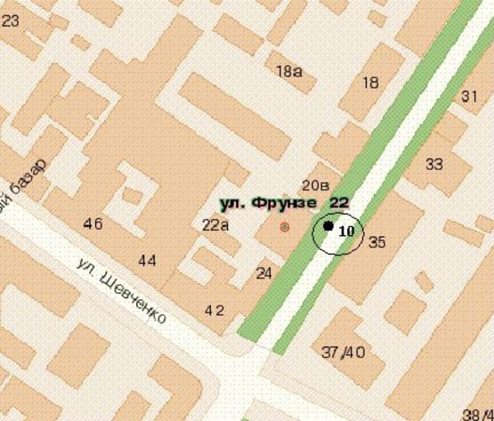 Схема рекламной плоскости по адресу Європейська вул., 22