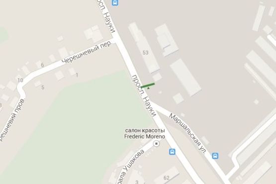 Схема рекламної площини за адресою Науки просп., 53-А (в напр. Московської пл. )