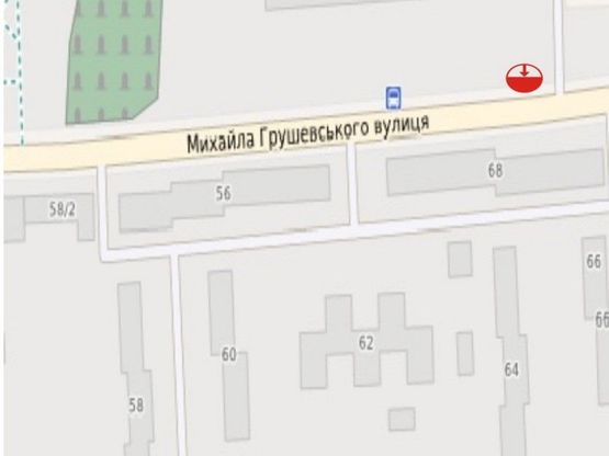 Схема рекламної площини за адресою пр-т. Грушевського, 83