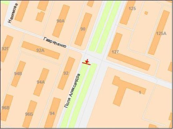 Схема рекламной плоскости по адресу Поля пр., 92 - Гавриленко ул. Схема рекламной плоскости по адресу Поля пр., 92 - Гавриленко ул.