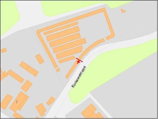 Схема рекламної площини за адресою Космическая ул. - Труда пр.