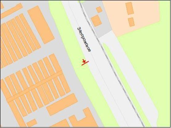 Схема рекламної площини за адресою Запорожское шоссе, 28А, автосалон "Lexus", из центра