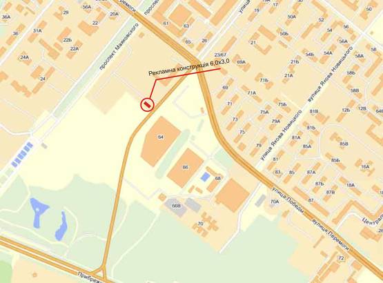 Схема рекламной плоскости по адресу ул. Лермонтова - Вознесеновский парк (напротив ТЦ "АМСТОР") Схема рекламной плоскости по адресу ул. Лермонтова - Вознесеновский парк (напротив ТЦ "АМСТОР")