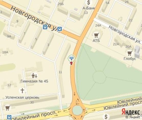 Схема рекламной плоскости по адресу Сергиенка ул.-Новгородская ул. 200 м к "АТБ" Схема рекламной плоскости по адресу Сергиенка ул.-Новгородская ул. 200 м к "АТБ"