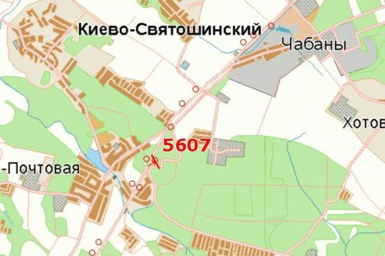 Схема рекламної площини за адресою Київ - Одеса, 08км+100м до  Києва (справа, в напр. м.Києва)