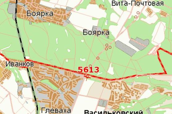 Схема рекламної площини за адресою Київ - Одеса, 14км+700м до  Києва (поворот на Васильків) (в напр.  Києва) Схема рекламної площини за адресою Київ - Одеса, 14км+700м до  Києва (поворот на Васильків) (в напр.  Києва)