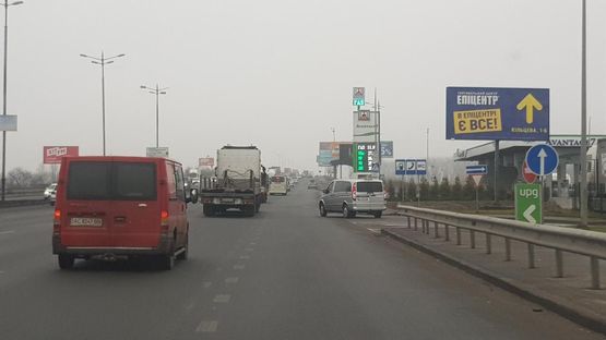 Схема рекламной плоскости по адресу Большая окружная  700 м.до Жилянского моста