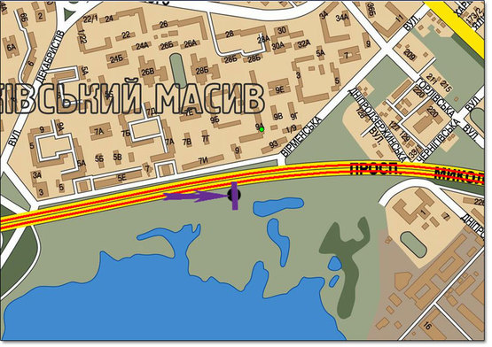 Схема рекламной плоскости по адресу пр.Бажана, ст.м. Вырлыця  выезд из города (дальняя от дороги) Схема рекламной плоскости по адресу пр.Бажана, ст.м. Вырлыця  выезд из города (дальняя от дороги)