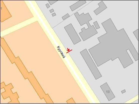 Схема рекламної площини за адресою пр-т Курский,22 Схема рекламної площини за адресою пр-т Курский,22