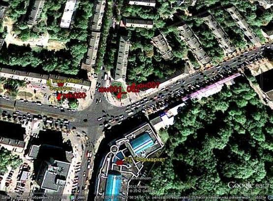 Схема рекламної площини за адресою вул. Стасюка -- проспект Незалежності Схема рекламної площини за адресою вул. Стасюка -- проспект Незалежності