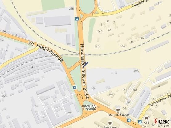 Схема рекламной плоскости по адресу Николаевское шоссе (р-н пл.Победы)