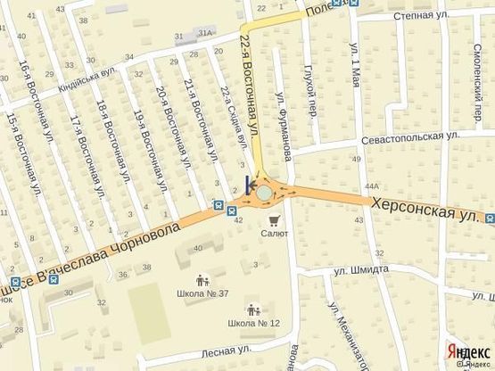 Схема рекламной плоскости по адресу Киндийское шоссе (к-тр Салют) Низ Схема рекламной плоскости по адресу Киндийское шоссе (к-тр Салют) Низ