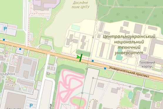 Схема рекламної площини за адресою Університетський просп., 14 Схема рекламної площини за адресою Університетський просп., 14