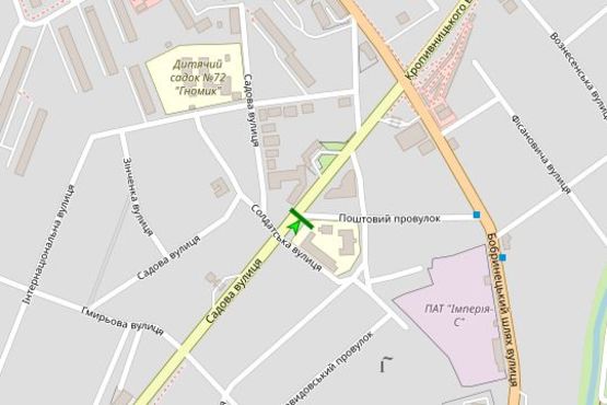 Схема рекламной плоскости по адресу Садова вул., 35 Схема рекламной плоскости по адресу Садова вул., 35