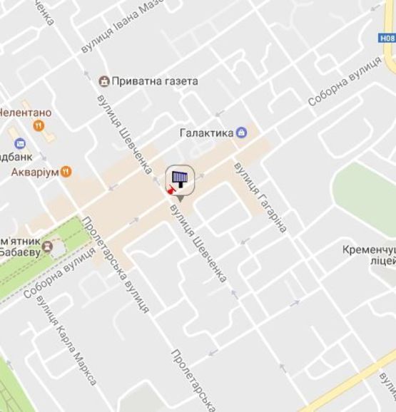 Схема рекламної площини за адресою просп. Свободы (ул.60л.Октября), 8а, перекр. с ул. Троицкой (Красина) и ул. Хорольской, возле Электростанции, напротив супермаркета «АТБ»