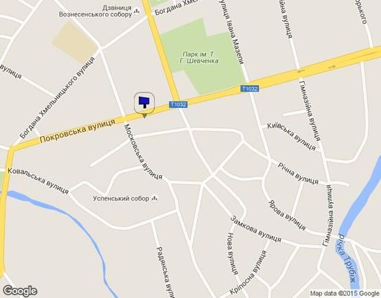 Схема рекламной плоскости по адресу вул. Покровська около кафе "Премьер" (МНС)