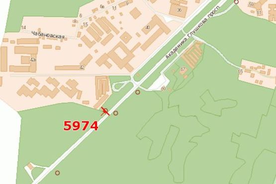 Схема рекламной плоскости по адресу Київ - Одеса, 02км+050м від Києва (зліва в напр. м. Києва)