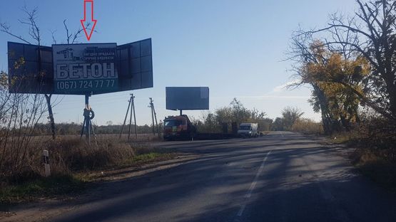 Схема рекламної площини за адресою Мрия-Шпитьки 22 км.500 м.