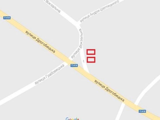Схема рекламной плоскости по адресу вул. Дрогобицька, поворот на лікарню