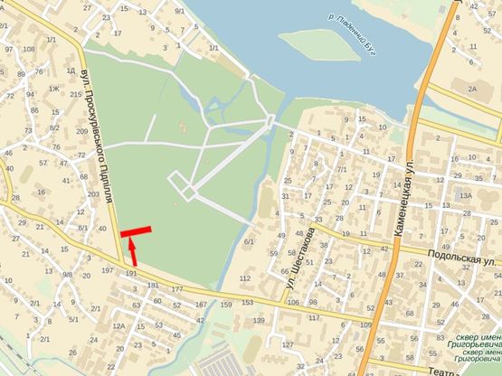 Схема рекламной плоскости по адресу Курчатова ул., возле центрального парка отдыха