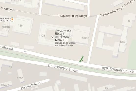 Схема рекламной плоскости по адресу Борщагівська вул., 124 (в напр. Янгеля Академіка вул. ) Схема рекламной плоскости по адресу Борщагівська вул., 124 (в напр. Янгеля Академіка вул. )