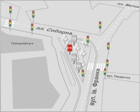 Схема рекламной плоскости по адресу Соборна пл. Схема рекламной плоскости по адресу Соборна пл.