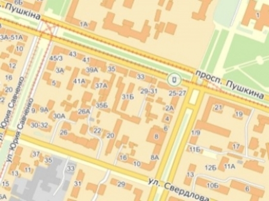 Схема рекламной плоскости по адресу пр. Пушкина Схема рекламной плоскости по адресу пр. Пушкина