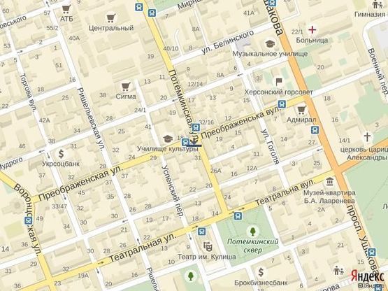 Схема рекламной плоскости по адресу Перекресток ул.Потемкинской и ул.Преображенской (Декабристов)