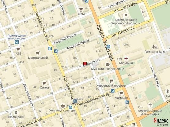 Схема рекламної площини за адресою Ул.Белинского,6 Схема рекламної площини за адресою Ул.Белинского,6