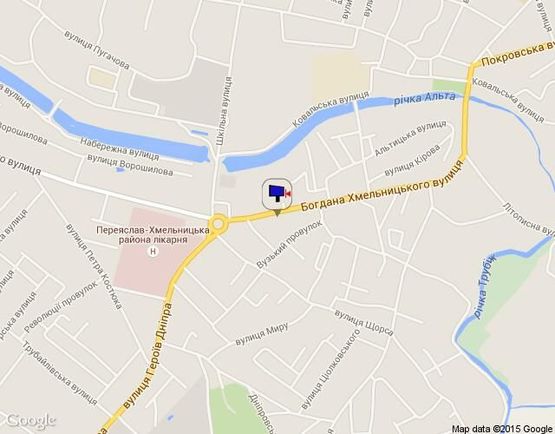 Схема рекламной плоскости по адресу вул. Богдана Хм. 121 "привокзальна площа"