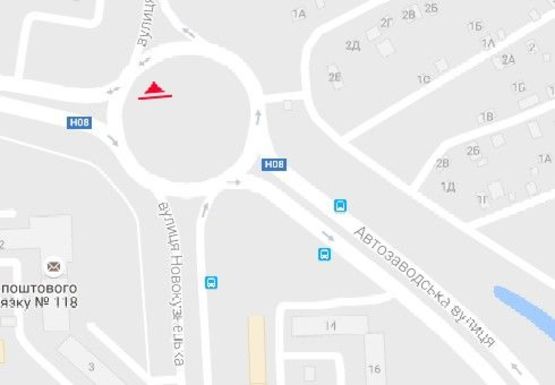 Схема рекламної площини за адресою Автозаводская ул. - Новокузнецкая ул. Схема рекламної площини за адресою Автозаводская ул. - Новокузнецкая ул.