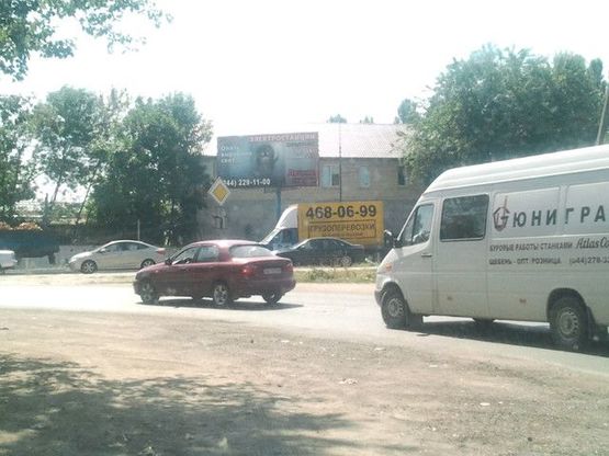 Схема рекламной плоскости по адресу Воздухофлотский проспект