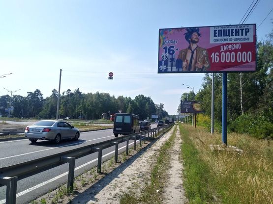 Схема рекламної площини за адресою Р-02 Иванков-Вышгород-Киев 19 км 750 м