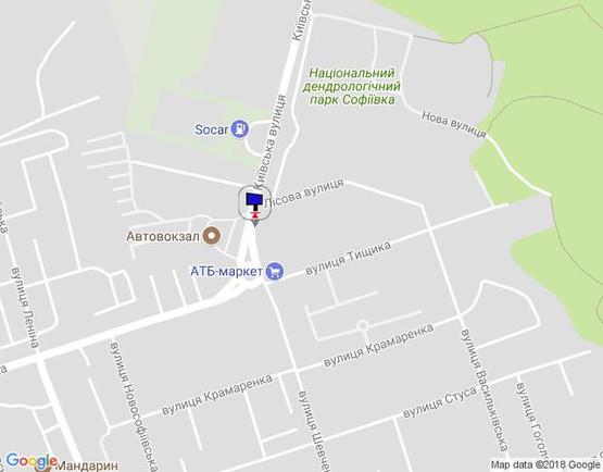 Схема рекламной плоскости по адресу м. Умань, вул. Київська, 4