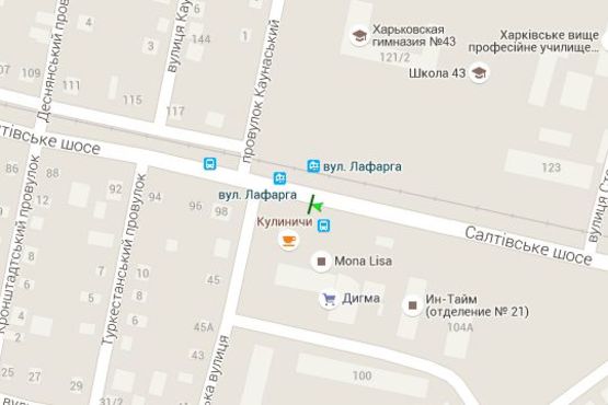 Схема рекламної площини за адресою Салтівське шосе, 100 Схема рекламної площини за адресою Салтівське шосе, 100