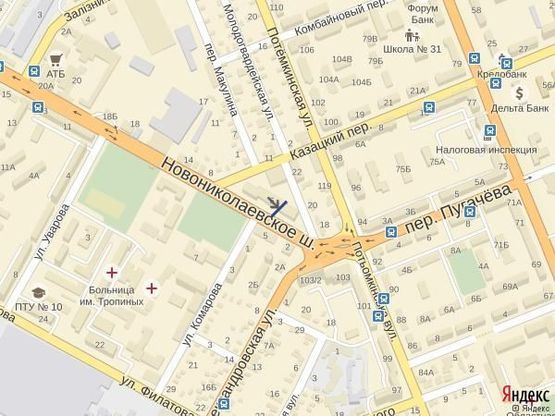 Схема рекламної площини за адресою Николаевское шоссе (р-н пл.Ганибала)