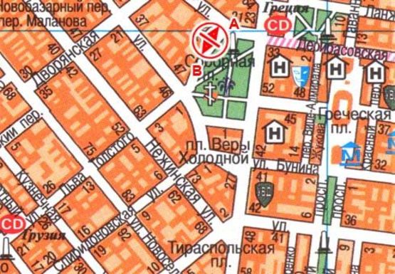 Схема рекламной плоскости по адресу Соборная ул., 2