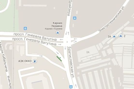 Схема рекламної площини за адресою Шухевича Романа просп. (Генерала Ватутіна просп.) - Братиславська вул. (площина зліва) Схема рекламної площини за адресою Шухевича Романа просп. (Генерала Ватутіна просп.) - Братиславська вул. (площина зліва)