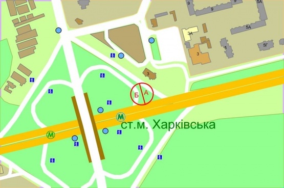 Схема рекламної площини за адресою Бажана проспект / Ревуцкого((М) "Харьковская") Схема рекламної площини за адресою Бажана проспект / Ревуцкого((М) "Харьковская")