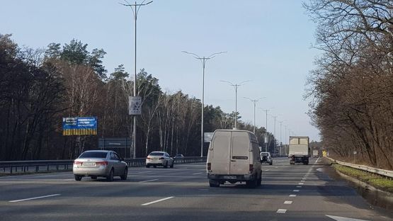 Схема рекламной плоскости по адресу Бориспольская трасса,въезд в Киев со стороны а.э.Борисполь,